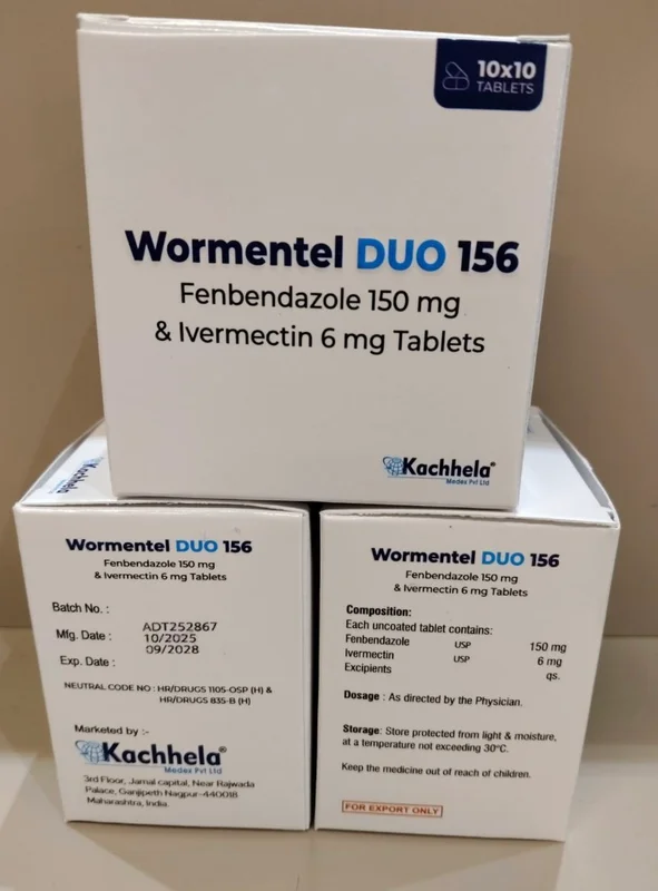 Wormentel Duo 156 Mg (Fenbendazole/Ivermectin) Tablets